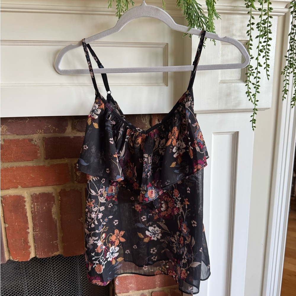 Mystree Ruffled Floral Camisole